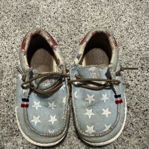 Hey Dude Kids Blue Star Moccasins